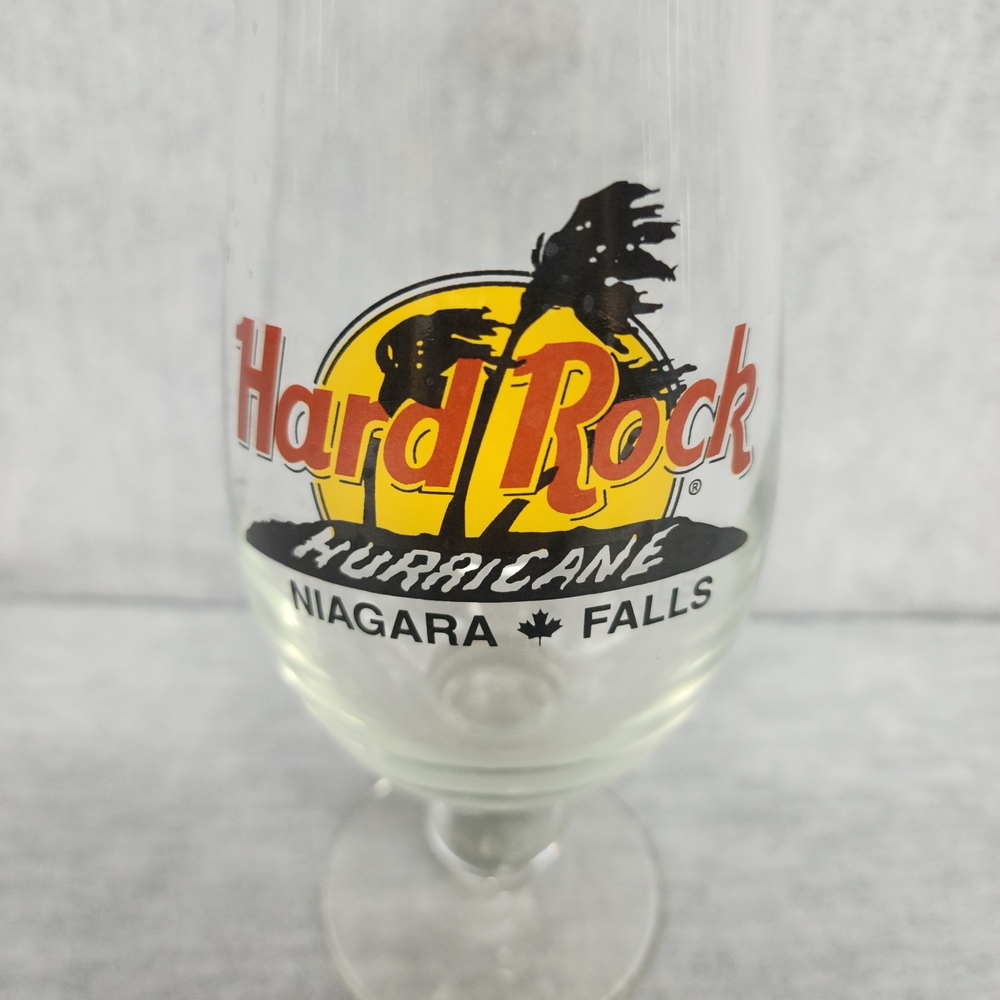Hard Rock Cafe Niagara Falls Hurricane Glass - Clear